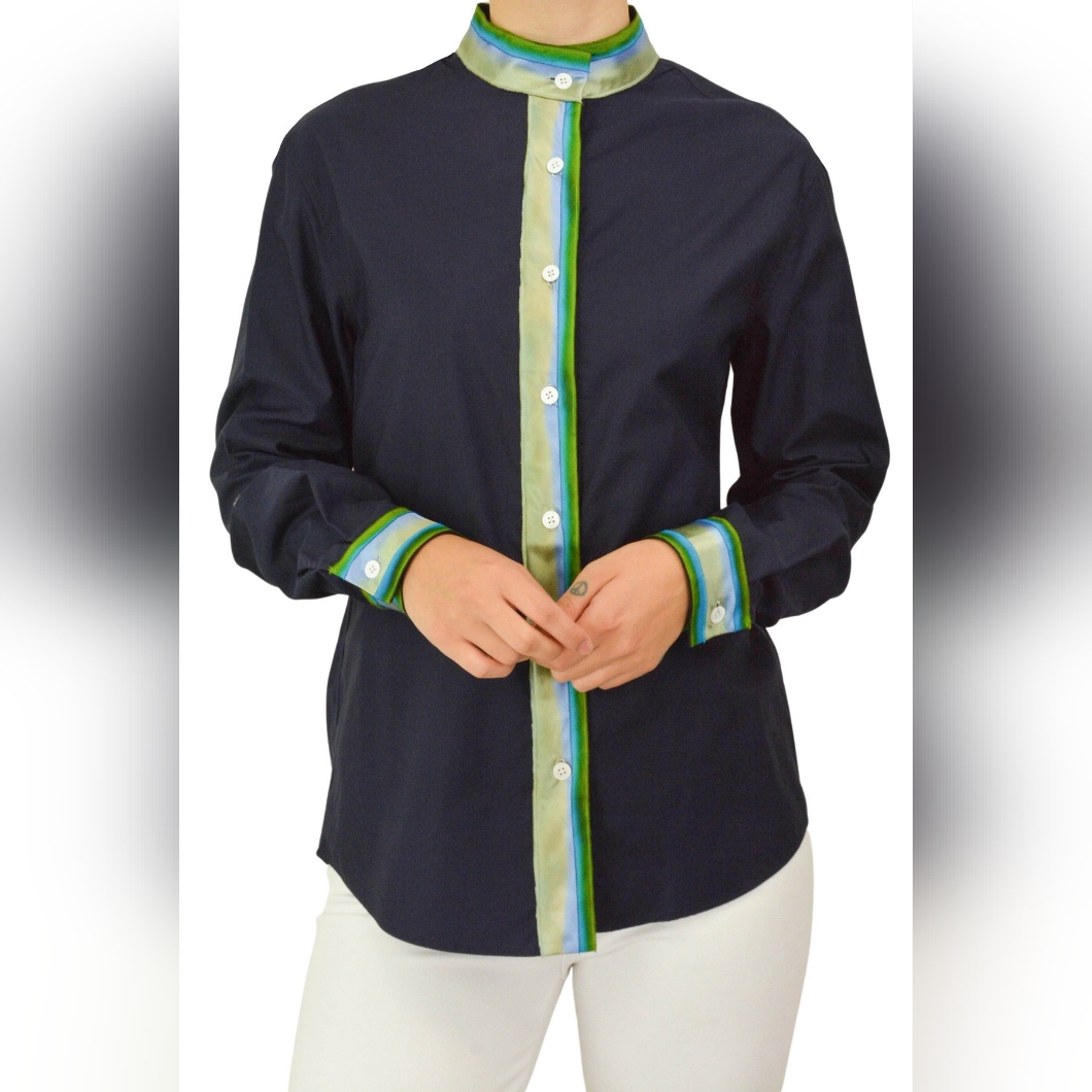 Sz 4 Nwt $850 Rosie Assoulin Mandarin Collar Blouse